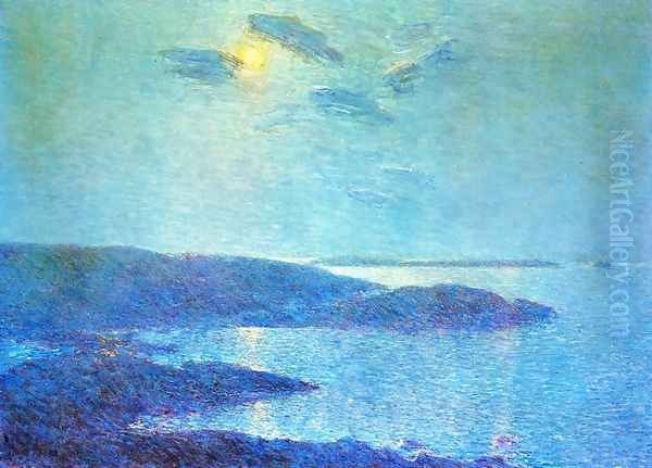 Moonlight Scene Oil Painting by Frederick Childe Hassam