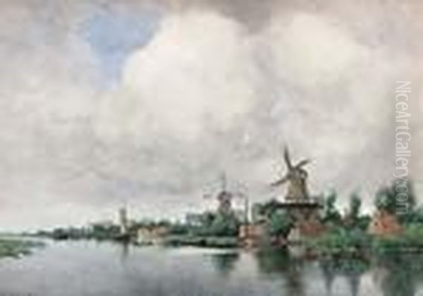 Molens Aan De Vecht Bij Weesp by David Adolf Constant Artz