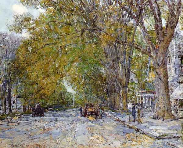 Main Street, East Hampton Oil Painting by Frederick Childe Hassam