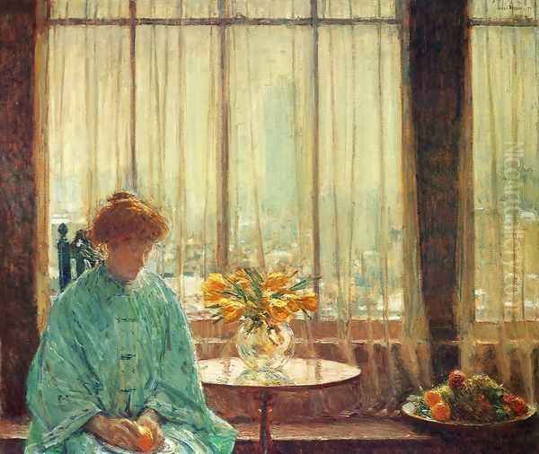 The Breakfast Room, Winter Morning Oil Painting by Frederick Childe Hassam