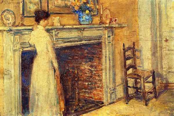 The Fireplace Oil Painting by Frederick Childe Hassam