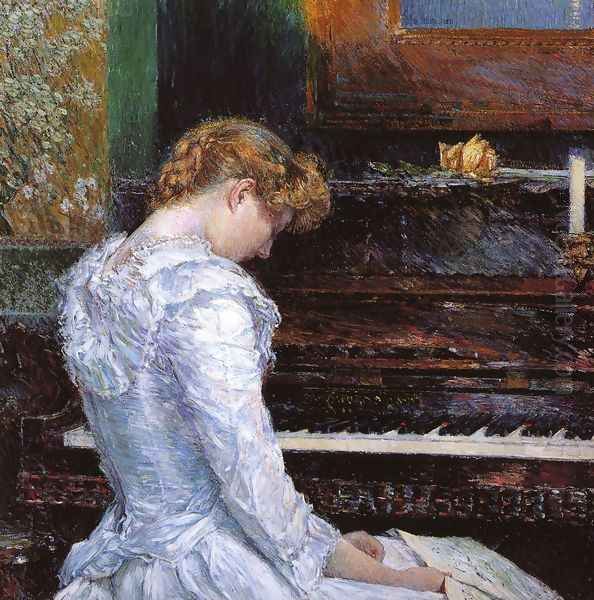 The Sonata Oil Painting by Frederick Childe Hassam