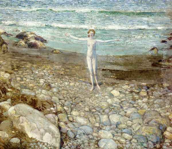 Incoming Tide Oil Painting by Frederick Childe Hassam