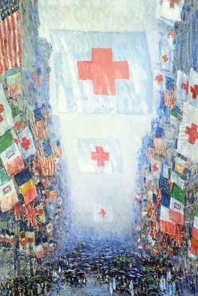 Celebration Day Oil Painting by Frederick Childe Hassam