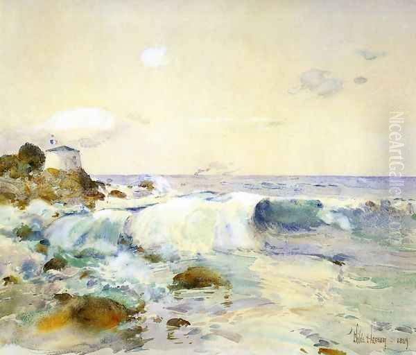 On the Brittany Coast Oil Painting by Frederick Childe Hassam