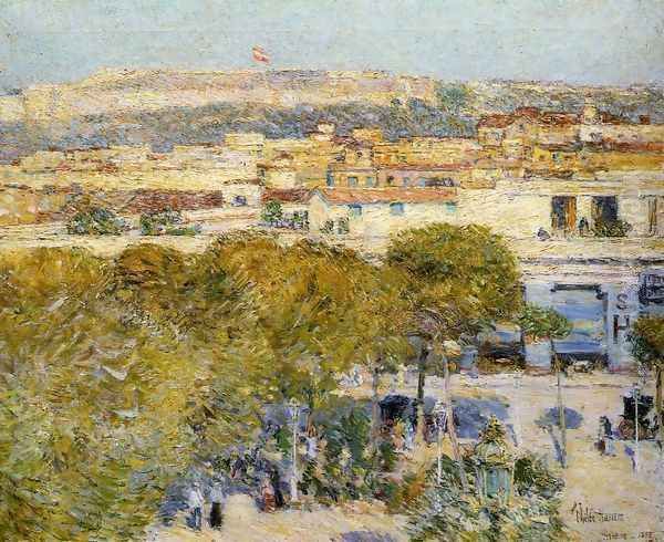 Place Centrale and fort Cabanas, Havana Oil Painting by Frederick Childe Hassam