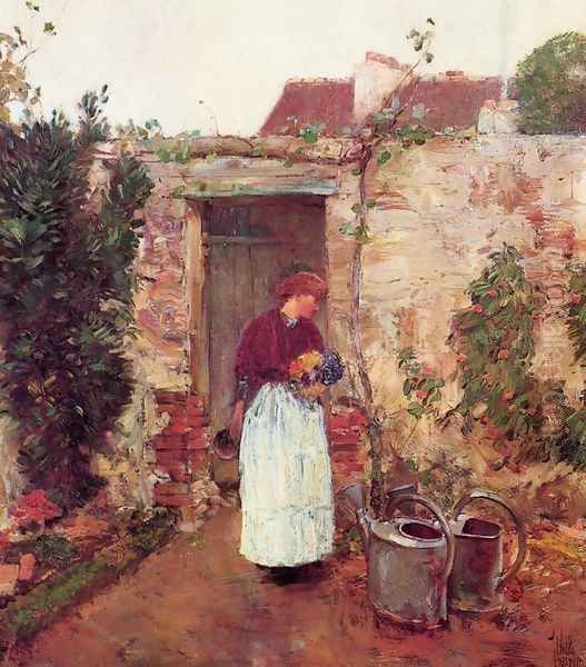 The Garden Door Oil Painting by Frederick Childe Hassam