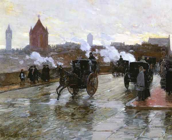 Clearing Sunset Oil Painting by Frederick Childe Hassam