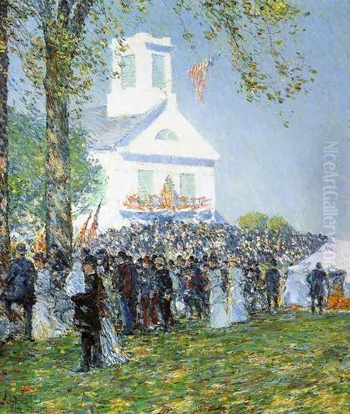 Country Fair, New England Oil Painting by Frederick Childe Hassam