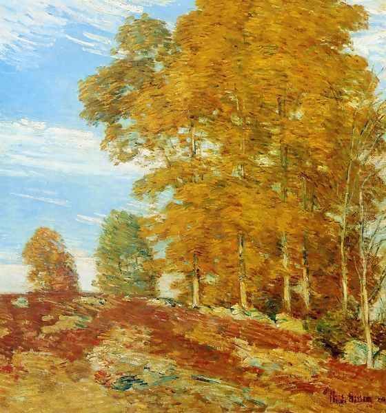 Autumn Hilltop, New England Oil Painting by Frederick Childe Hassam