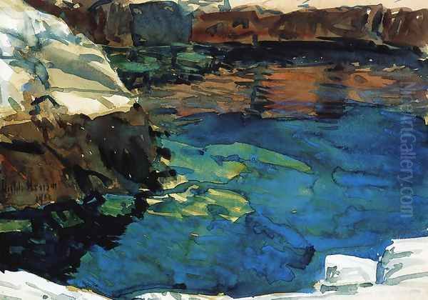 The Cove Oil Painting by Frederick Childe Hassam