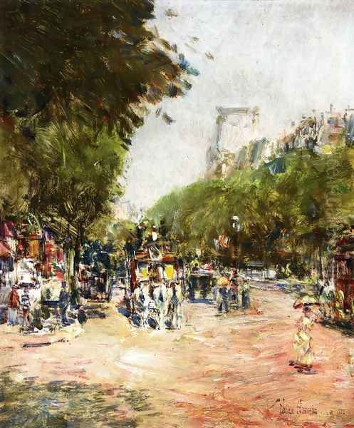 Rue Madeleine, Place de l'Opera Oil Painting by Frederick Childe Hassam