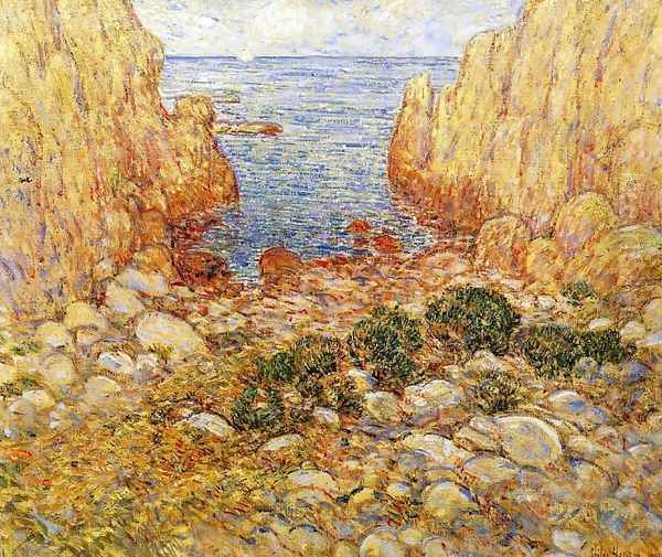 The Gorge - Appledore, Isles of Shoals Oil Painting by Frederick Childe Hassam