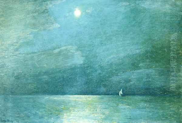 Moonlight on the Sound Oil Painting by Frederick Childe Hassam