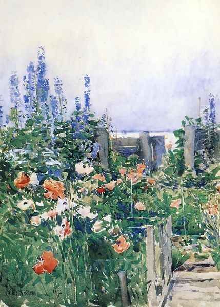 Home of the Hummingbird Oil Painting by Frederick Childe Hassam