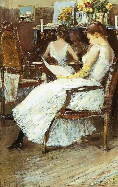 Mrs. Hassam and Her Sister Oil Painting by Frederick Childe Hassam