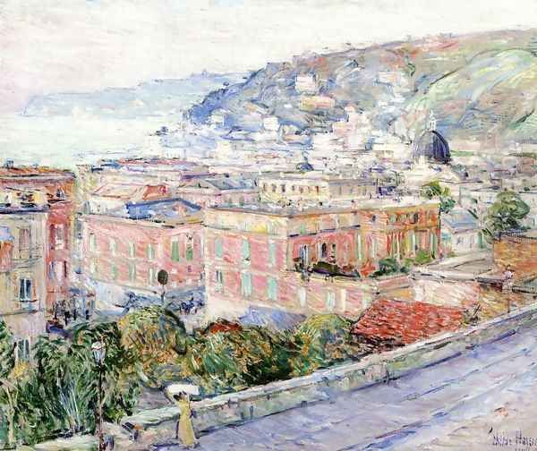 Naples Oil Painting by Frederick Childe Hassam