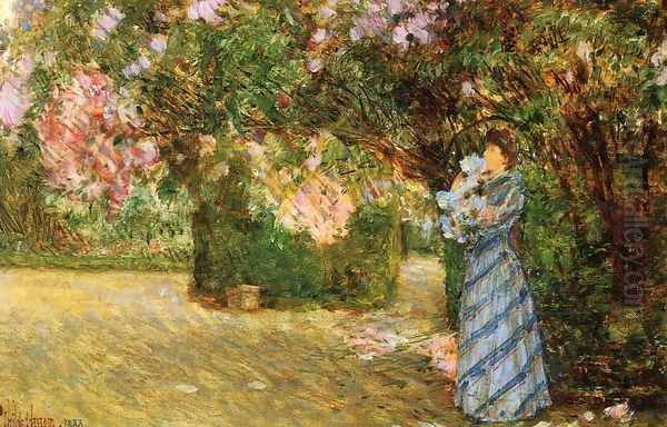 Mrs. Hassam at Villiers-le-Bel Oil Painting by Frederick Childe Hassam