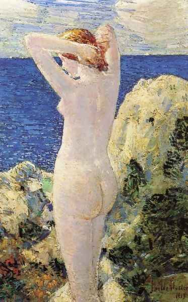 The Bather Oil Painting by Frederick Childe Hassam