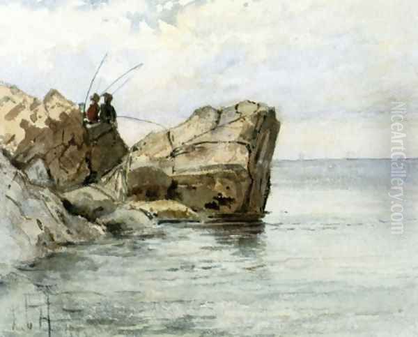 Young Fishermen Oil Painting by Frederick Childe Hassam