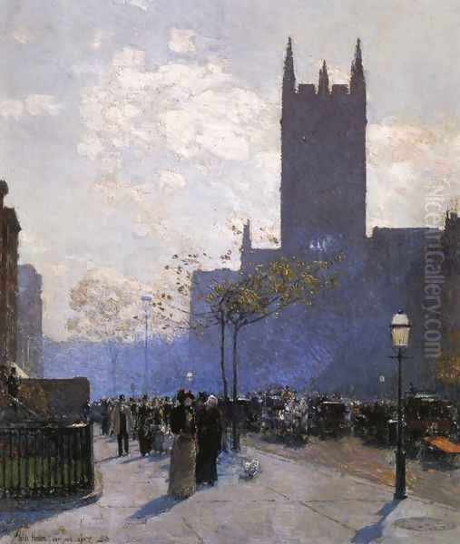 Lower Fifth Avenue Oil Painting by Frederick Childe Hassam