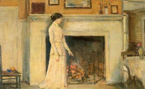 Girl Standing Oil Painting by Frederick Childe Hassam