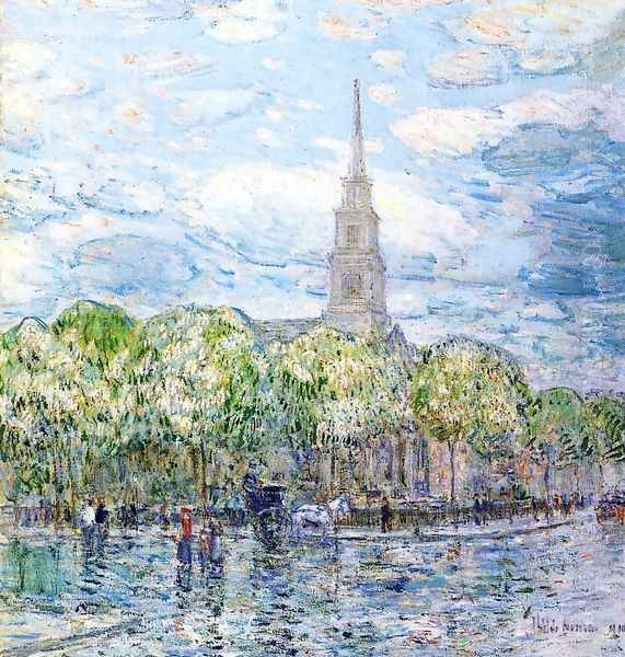 Saint Mark's in the Bowery Oil Painting by Frederick Childe Hassam