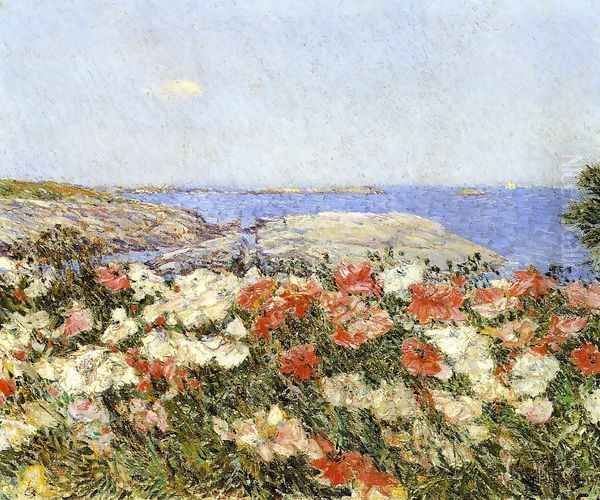 Poppies on the Isles of Shoals Oil Painting by Frederick Childe Hassam