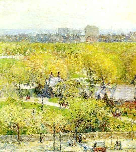 Across the Park Oil Painting by Frederick Childe Hassam