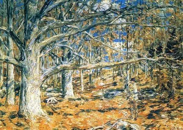 Connecticut Hunting Scene Oil Painting by Frederick Childe Hassam