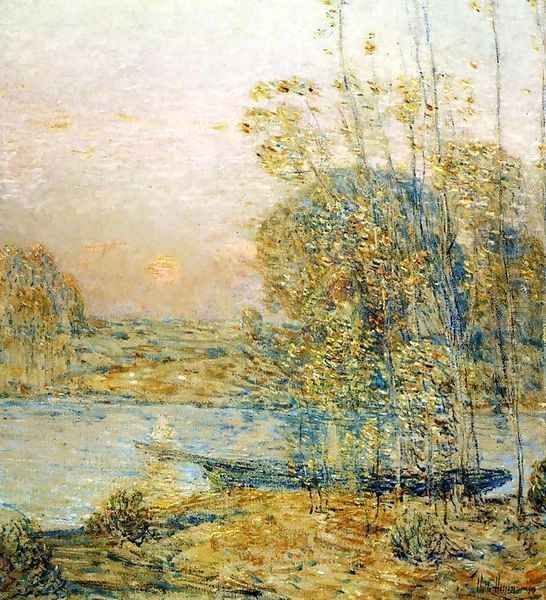 Late Afternoon (also known as Sunset) Oil Painting by Frederick Childe Hassam