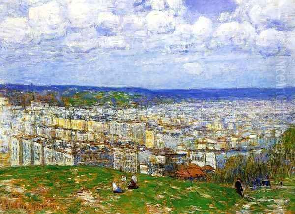 View of New York from the Top of Fort George Oil Painting by Frederick Childe Hassam