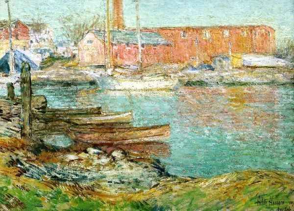 The Red Mill, Cos Cob Oil Painting by Frederick Childe Hassam