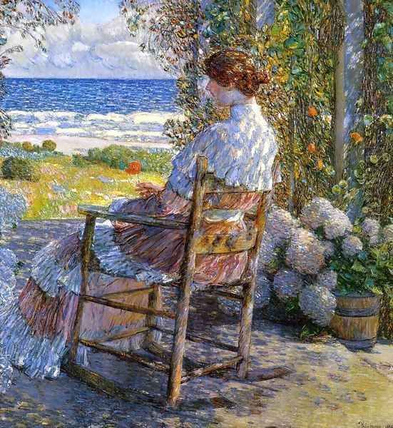 The Sea Oil Painting by Frederick Childe Hassam