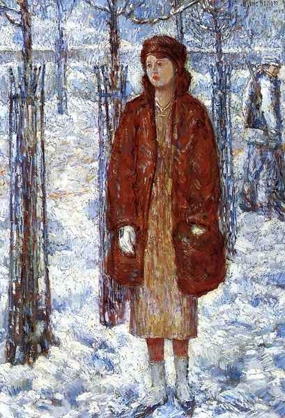 The Snowy Winter of 1918, New York Oil Painting by Frederick Childe Hassam