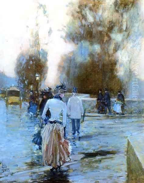 Quai des Tuileries Oil Painting by Frederick Childe Hassam