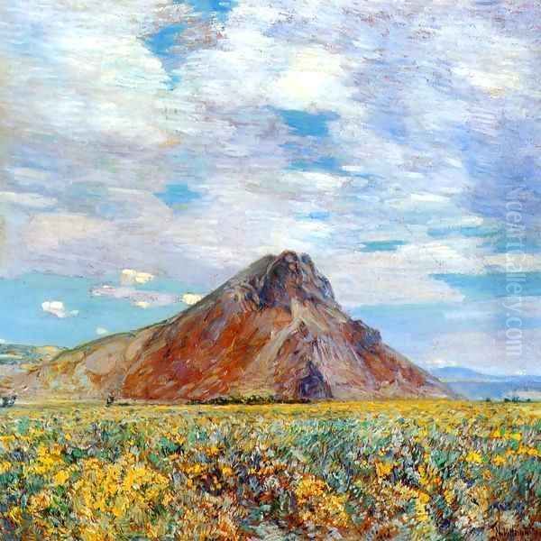 Sand Springs Butte Oil Painting by Frederick Childe Hassam