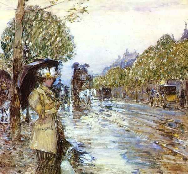 Rainy Day, Paris by Frederick Childe Hassam