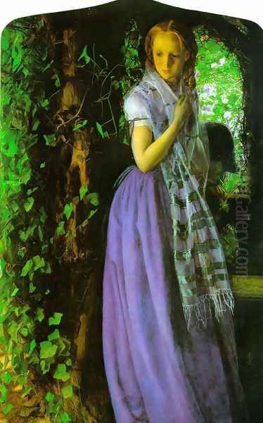 April Love 1855-56 Oil Painting by Arthur Hughes