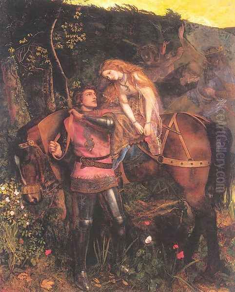 La Belle Dame Sans Merci 1861-63 Oil Painting by Arthur Hughes