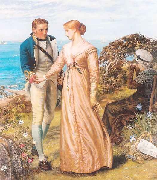 The Sailing Signal Gun 1880-81 Oil Painting by Arthur Hughes