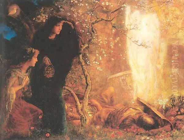 He is Risen- The First Easter 1893-96 Oil Painting by Arthur Hughes