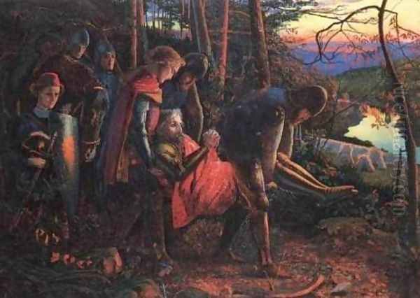 Knight of the Sun Oil Painting by Arthur Hughes