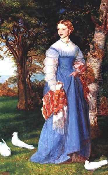 Portrait Of Mrs Louisa Jenner Oil Painting by Arthur Hughes