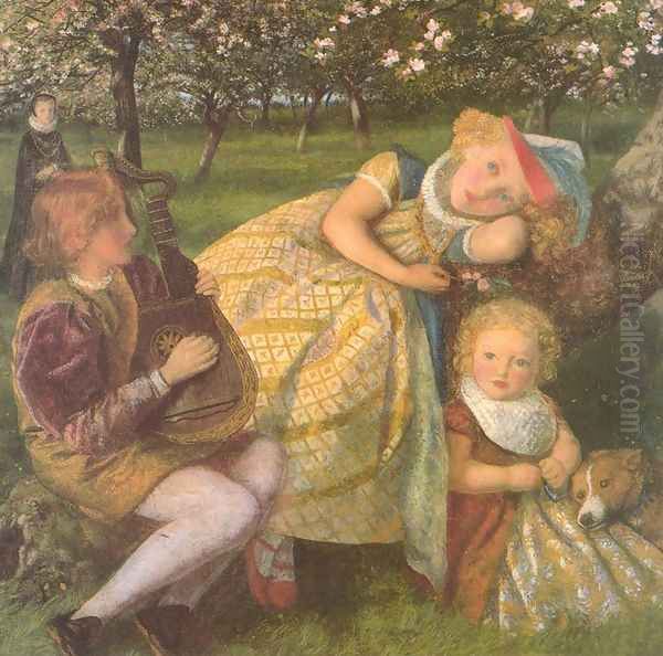 The King's Orchard (study) Oil Painting by Arthur Hughes