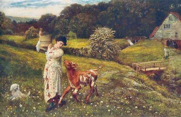 Returning Home Oil Painting by Arthur Hughes