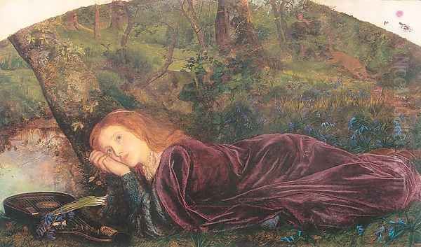 The Rift within the Lute 1861-62 Oil Painting by Arthur Hughes