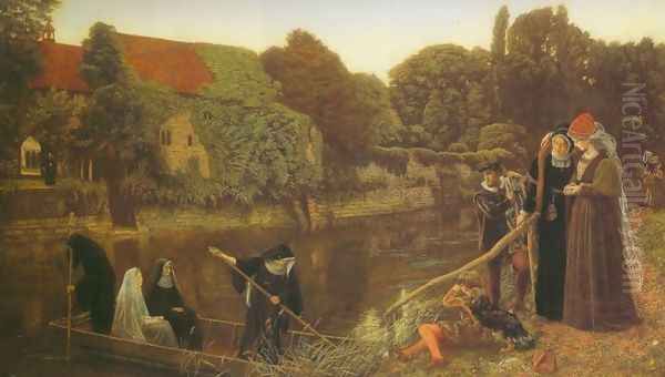 The Convent Boat Oil Painting by Arthur Hughes