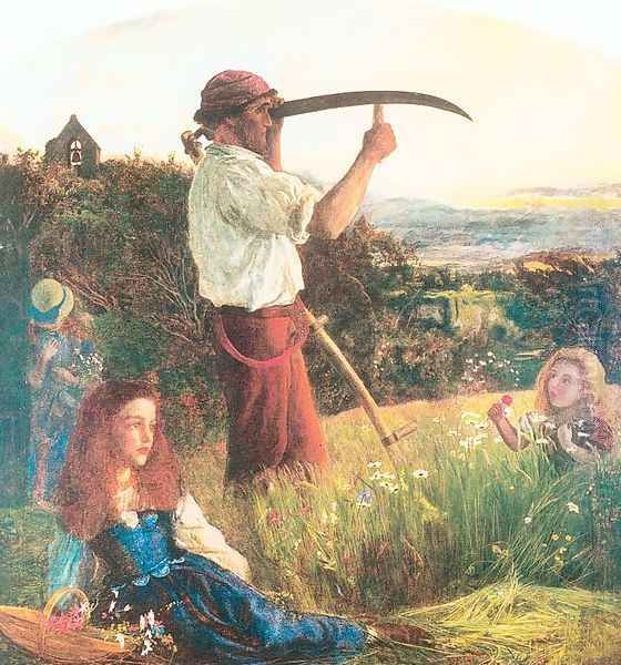 The Mower 1861-65 Oil Painting by Arthur Hughes