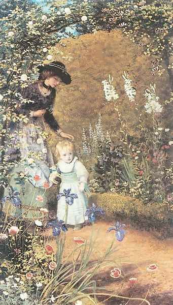 In Wonderland 1890 Oil Painting by Arthur Hughes